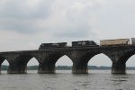 NS 9533 leads train HH53 over Rockville bridge to Northumberland.